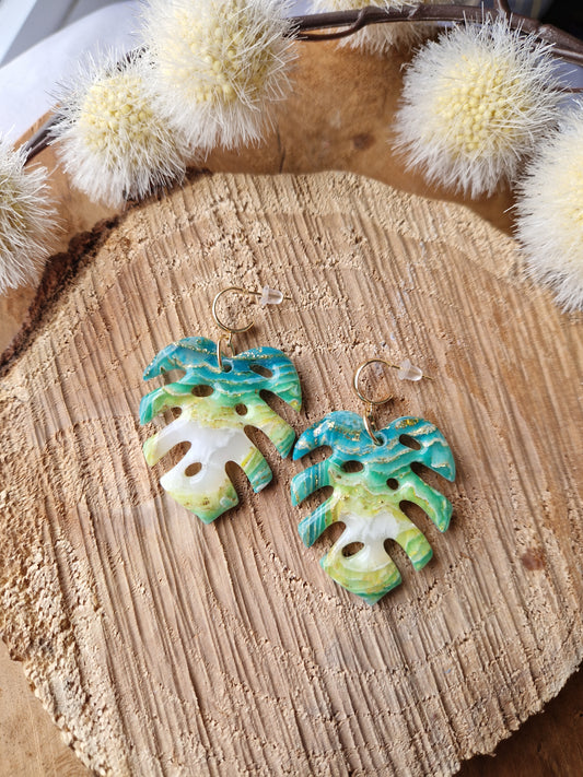 Boucles "Monstera"
