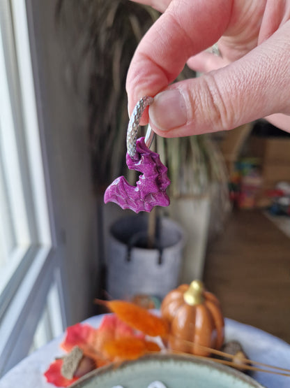 Pampilles "Halloween 🎃👻🕷🕸" finition brillante (sans créoles).