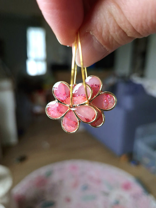 Boucles "Flora 🌸" La vie en Rose 🩷