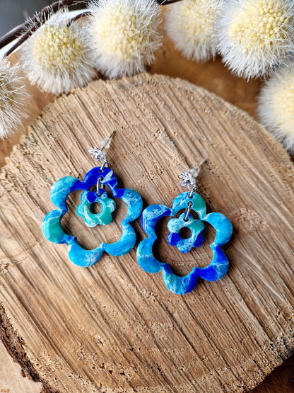 Boucles "Duo de fleurs 🌸 "