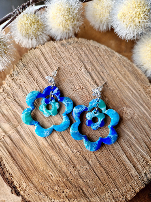 Boucles "Duo de fleurs 🌸 "