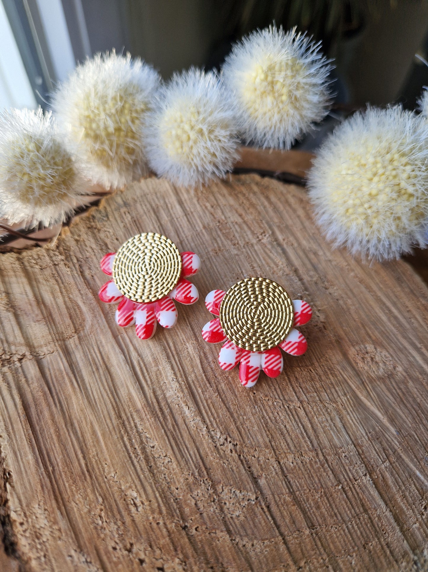 Boucles "Fanny" Vichy ❤️ or.