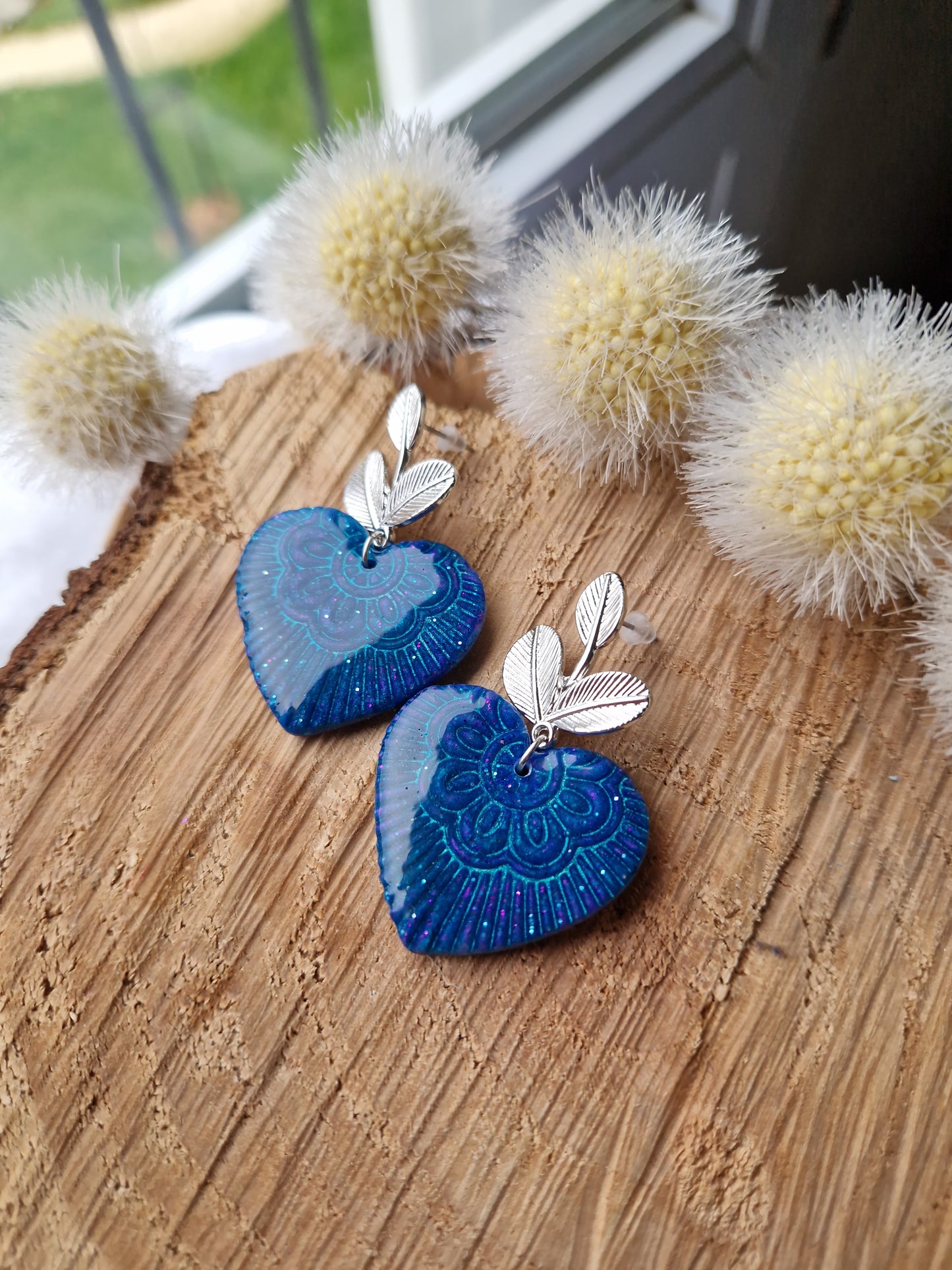 Boucles "Coeur mandala"