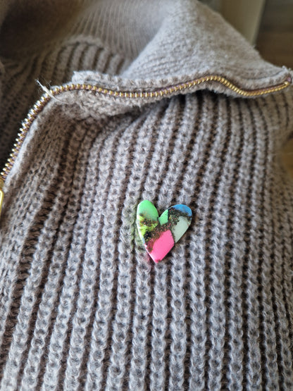 Pin's cœur "Néon & Black "