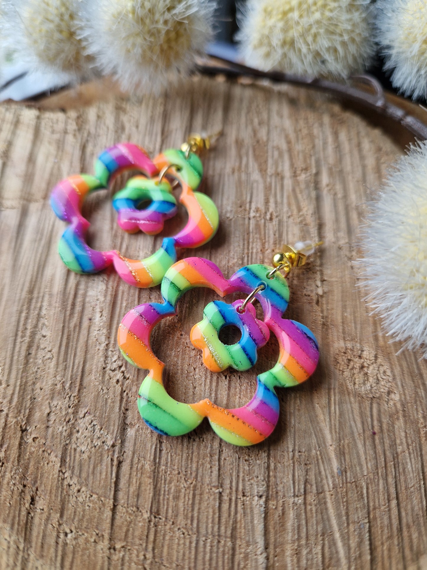 Boucles "Duo de fleurs 🌸 "