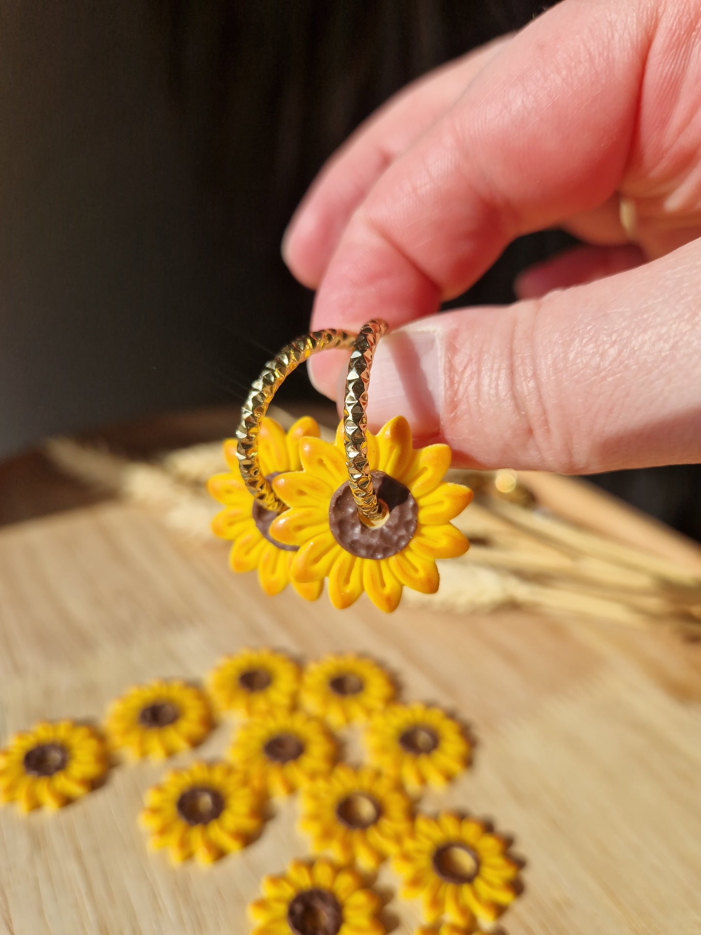 Pampilles "Tournesols 🌻"(Sans créoles).