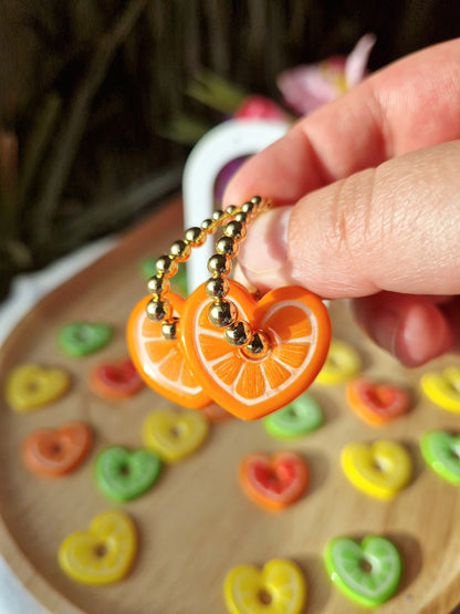 Pampilles "Agrumes 🍊🍋🍋‍🟩" (vendues sans créoles).