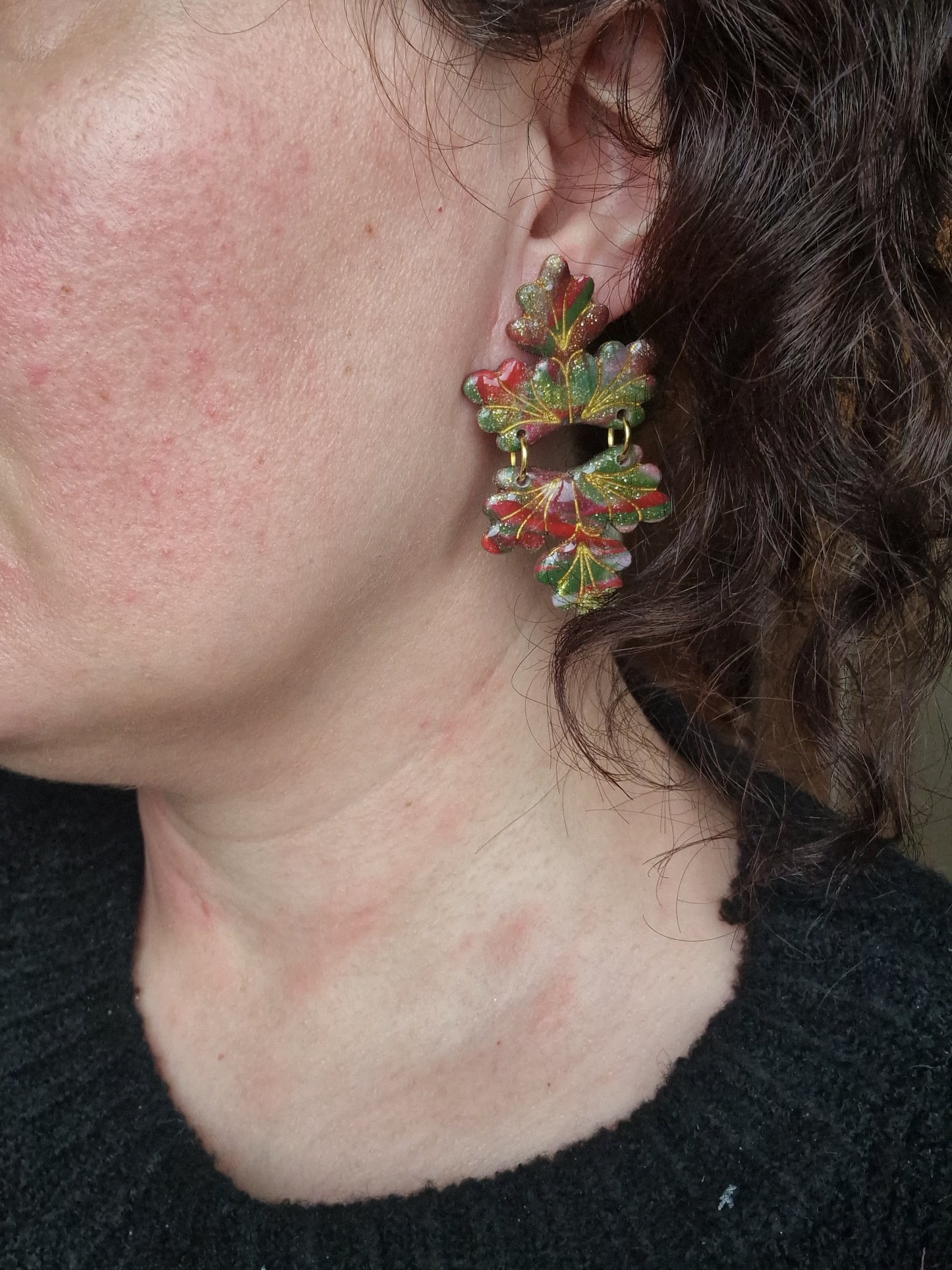 Boucles "Feuillage".