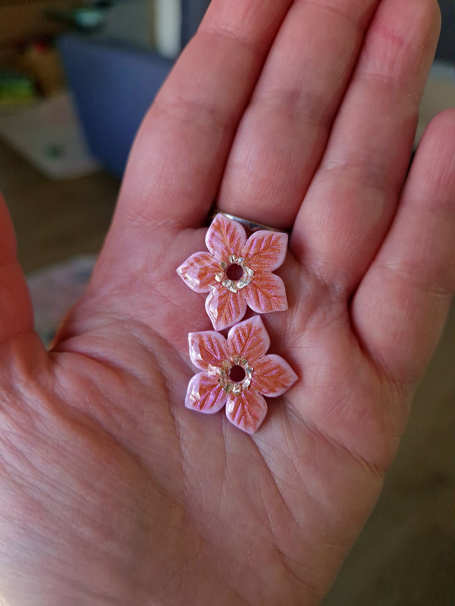Pampilles "Fleurs de Noël" (sans créoles).