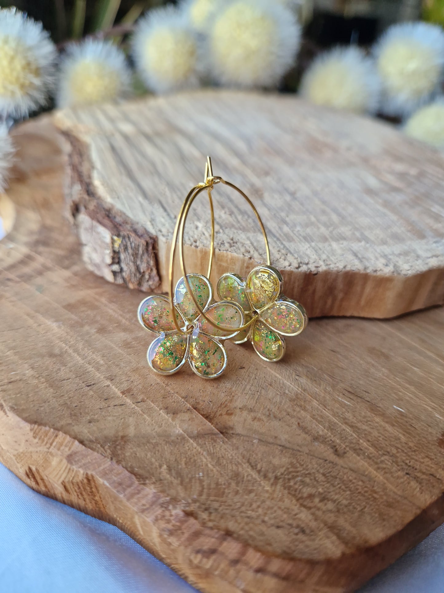 Boucles "Flora" anti gaspi Néon 💚💛🧡🩷.
