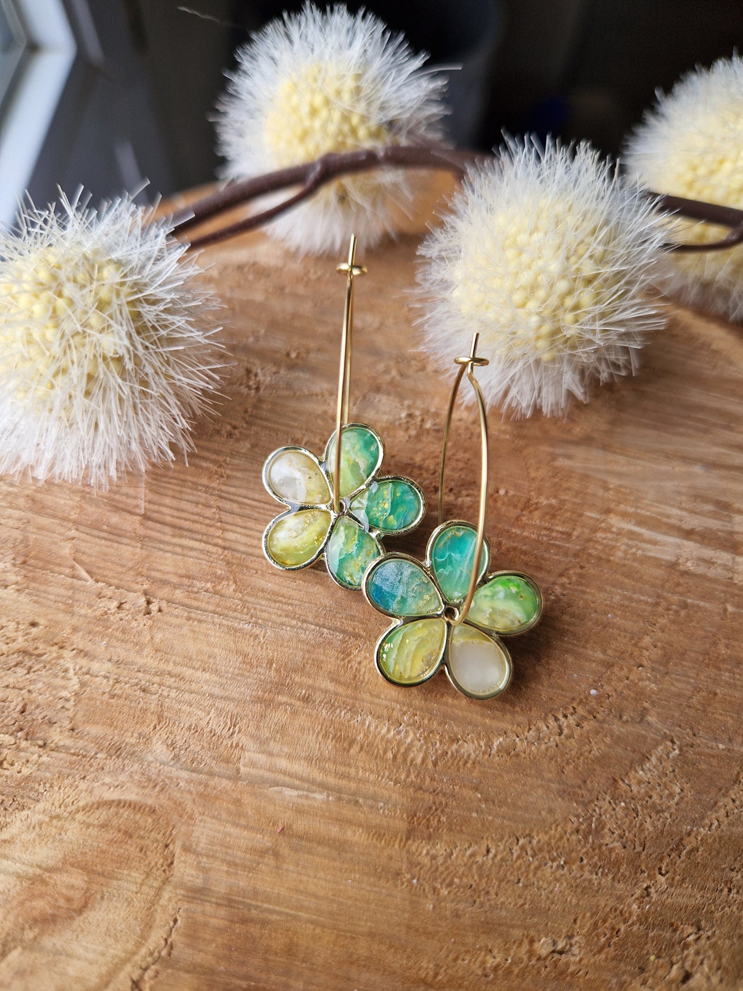 Boucles "Flora"💚