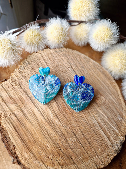Boucles "Cœurs mandala"