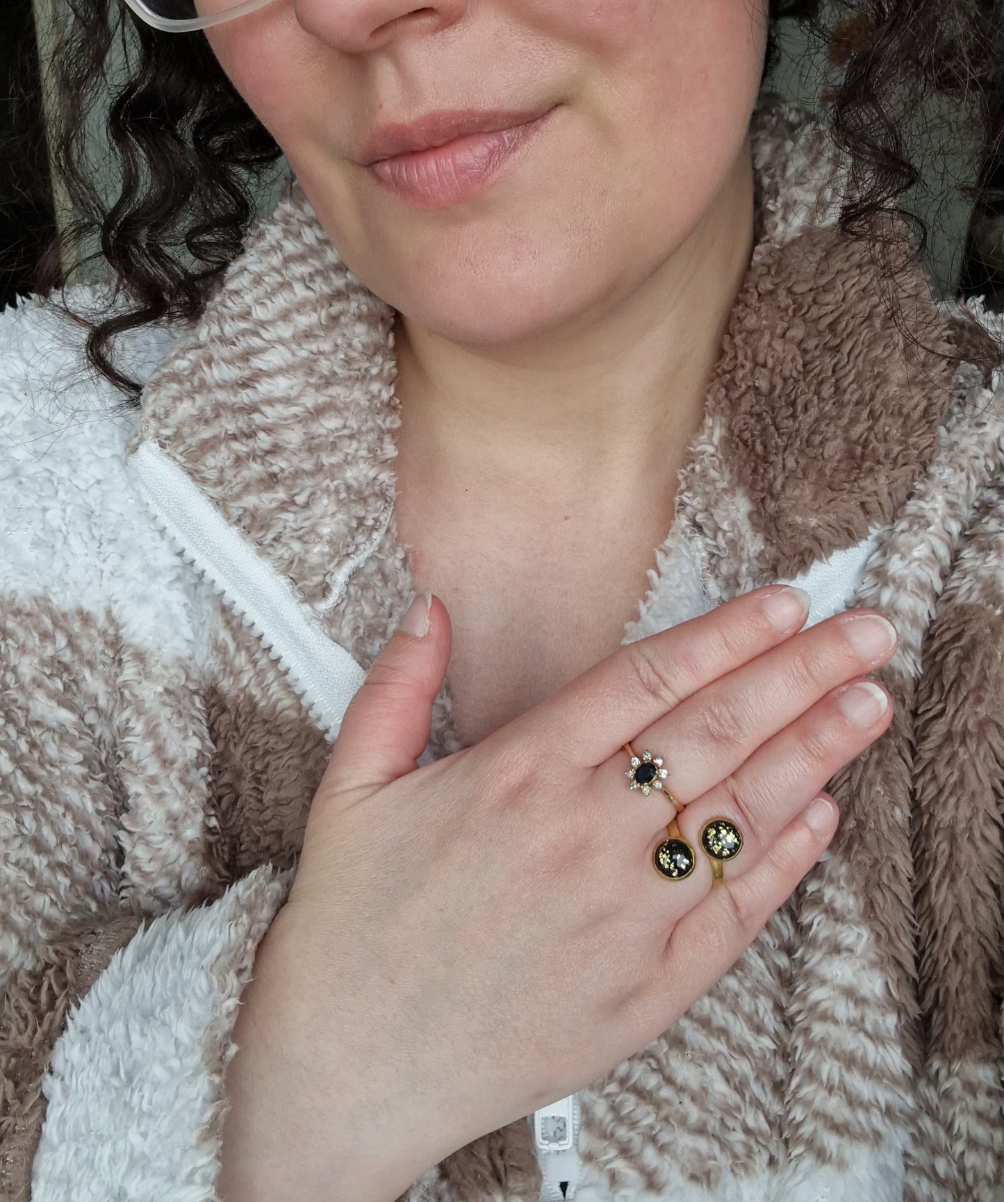 Bague ajustable "Chic 🖤✨️"