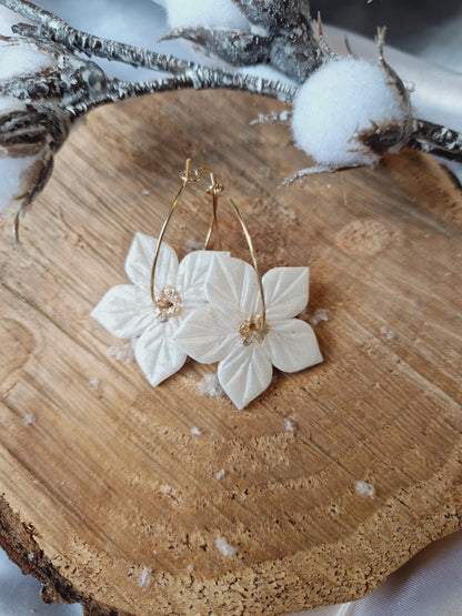Boucles "Fleurs de Noël"