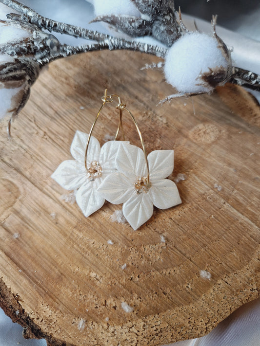 Boucles "Fleurs de Noël"