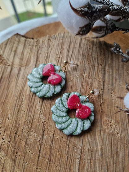 Boucles "Couronne de Noël"