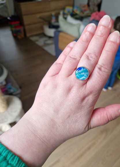 Bague "Lagon 💙🩵💚"