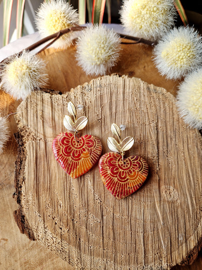 Boucles "Coeur mandala"