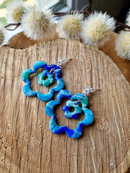 Boucles "Duo de fleurs 🌸 "