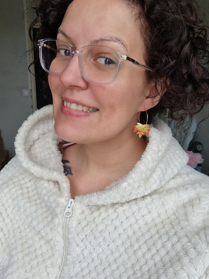 Boucles "Feuilles 🍁🧡"