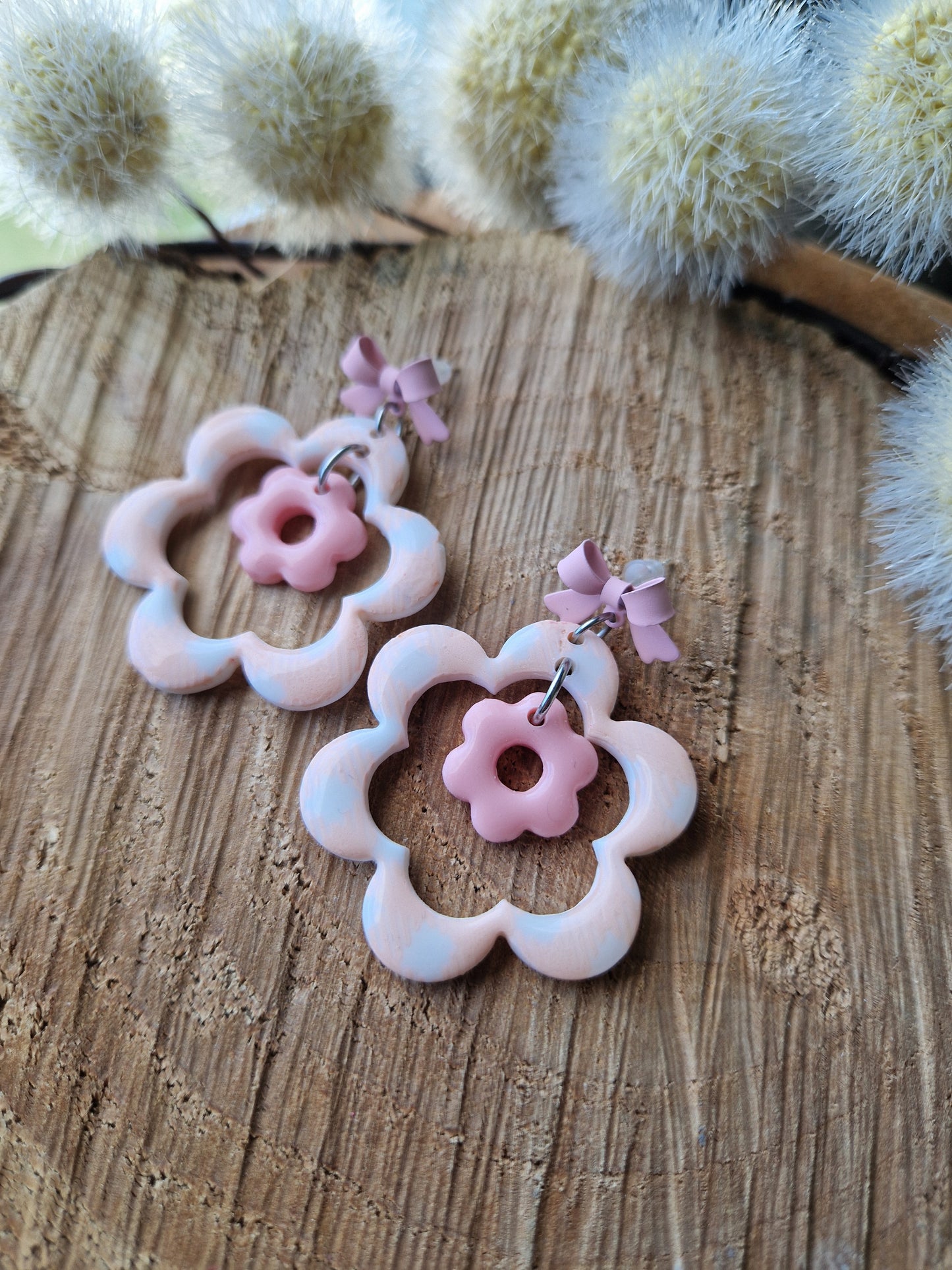Boucles "Duo de 🌸" Vichy 🩷🎀