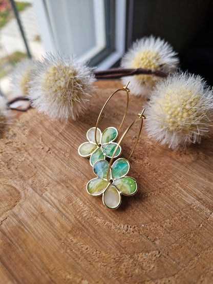 Boucles "Flora"💚
