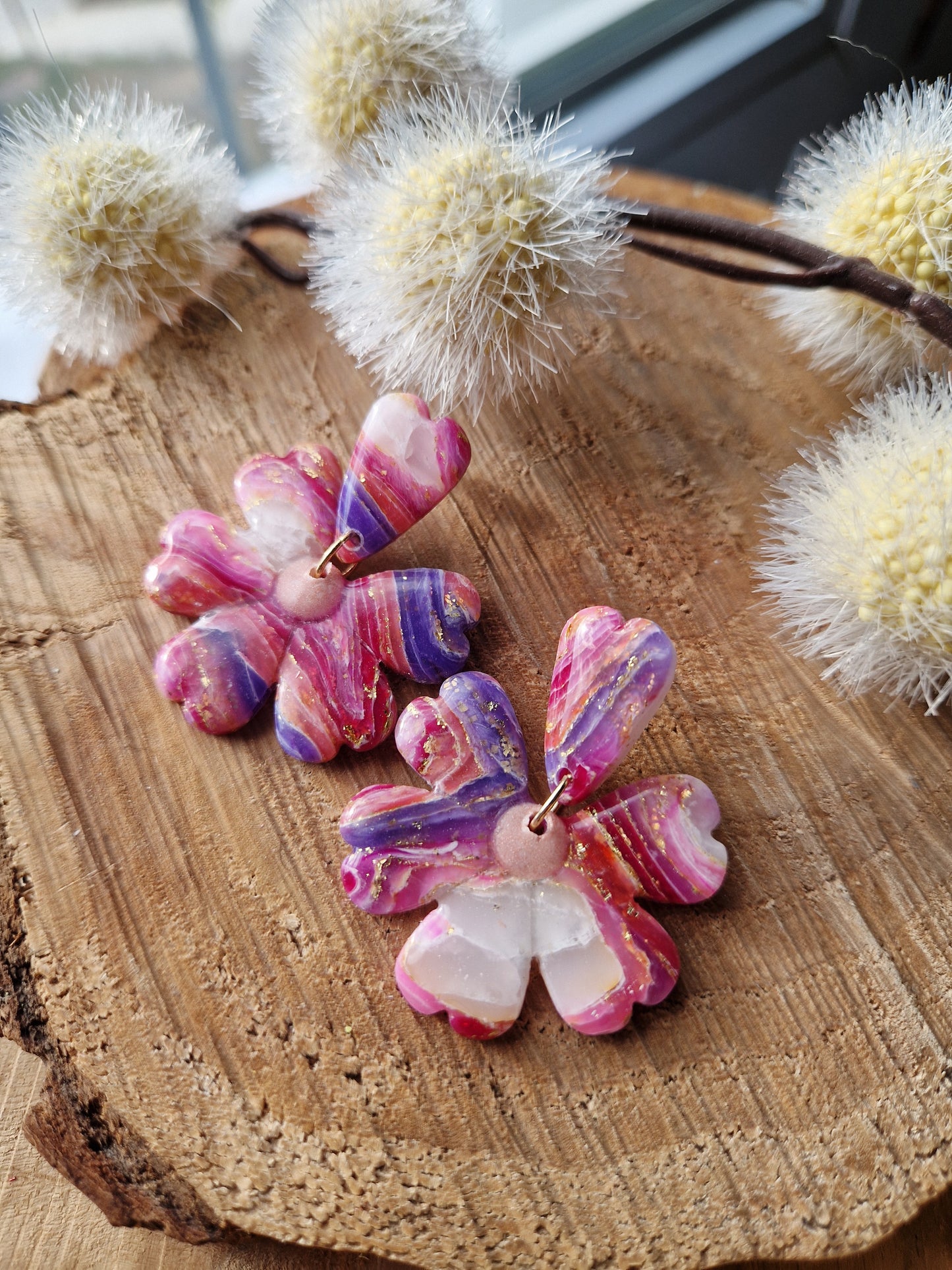 Boucles "Fleur pétale" 🌸