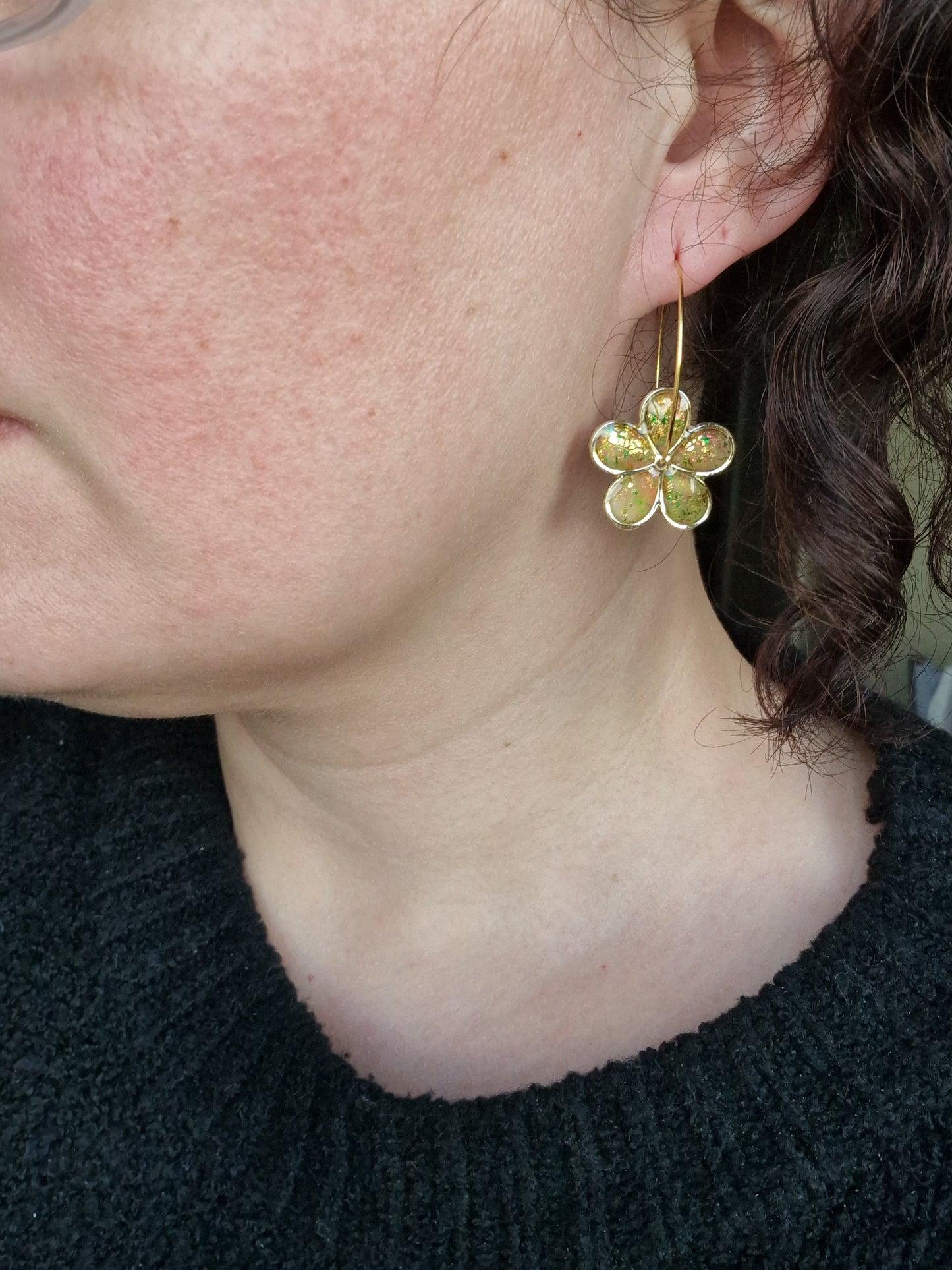 Boucles "Flora" anti gaspi Néon 💚💛🧡🩷.