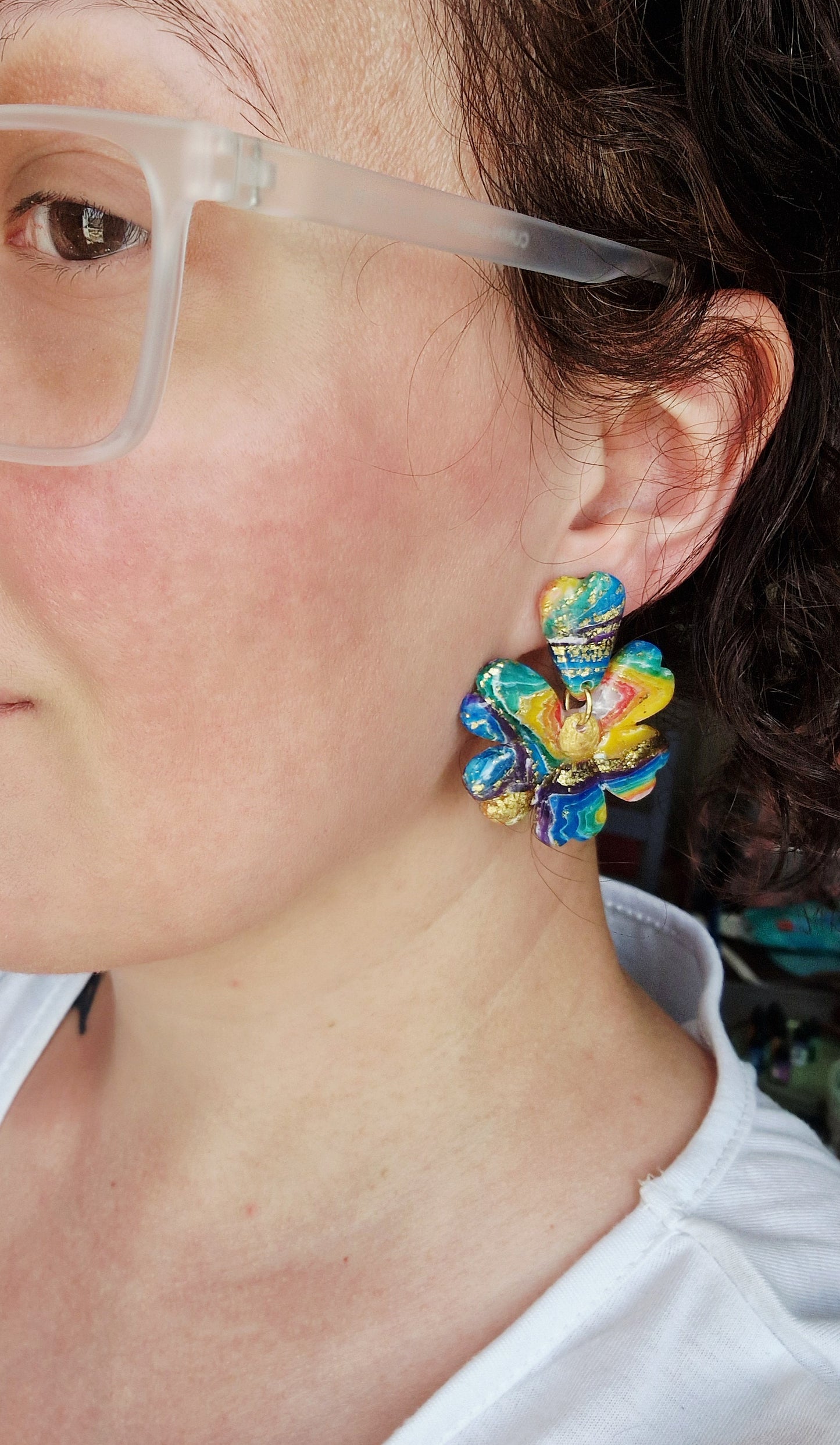 Boucles "Fleurs pétale " 🌸