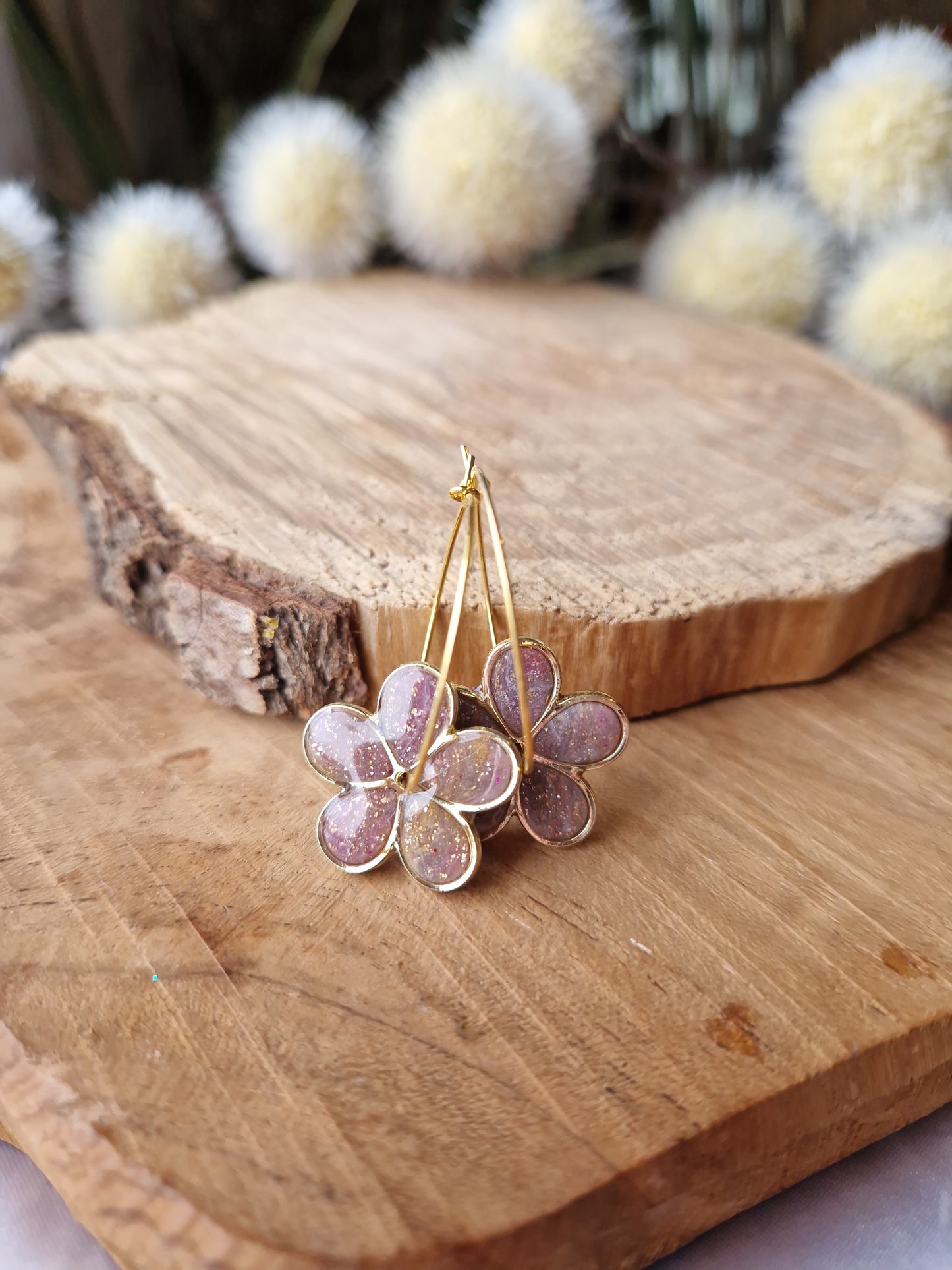 Les boucles "Flora" 🌸 (réservées à Lucie).