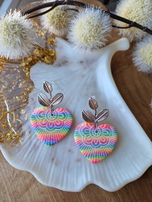 Boucles "Coeur mandala"