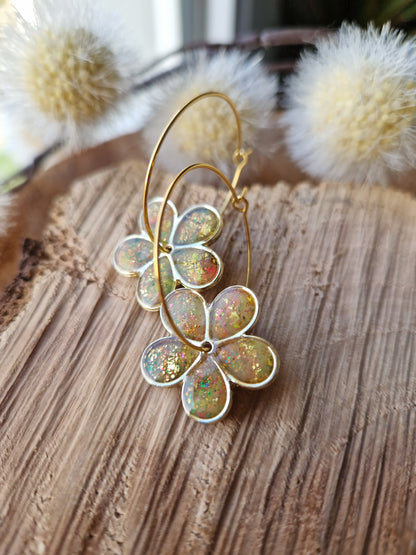 Boucles "Flora 🌸" anti gaspi Néon 💚💛🧡🩷.