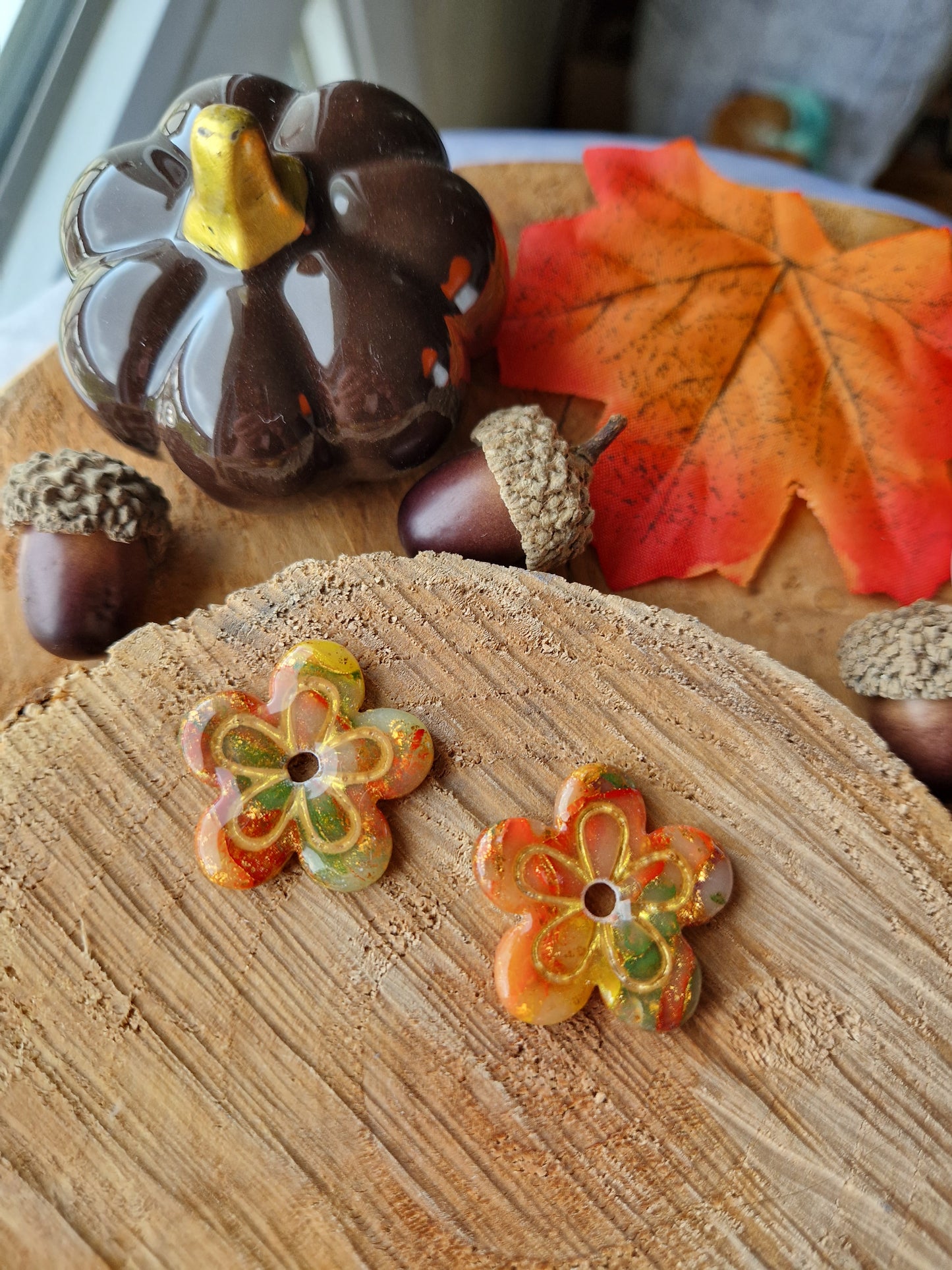 Pampilles "Couleurs d'automne " 🍁🍂🐿 partie 2. (Sans créoles).