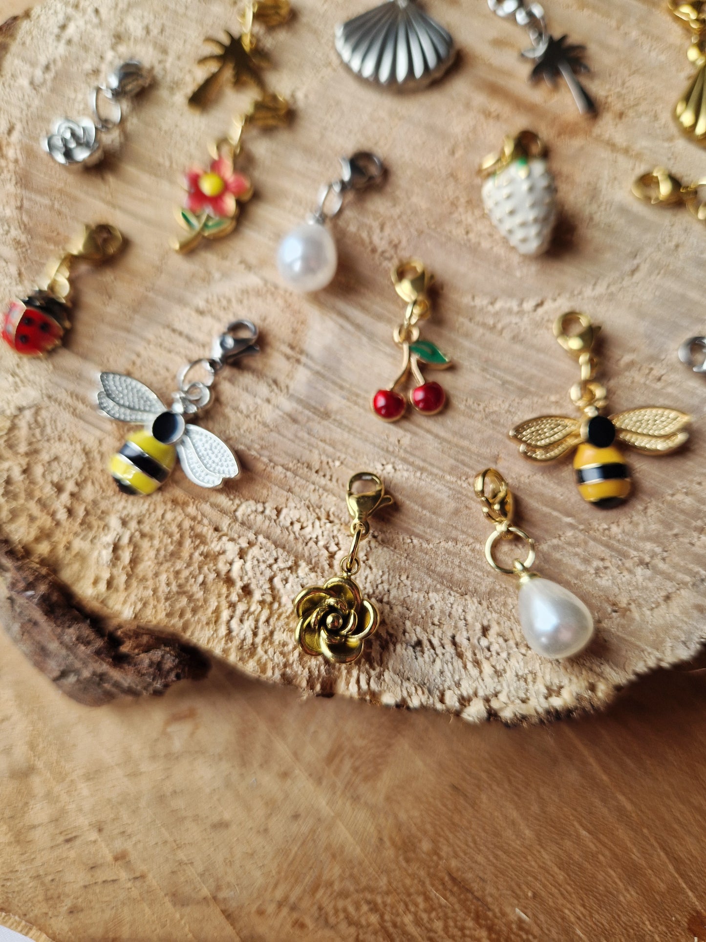 Charms breloque printemps / été 🐞🐝🐚🌸