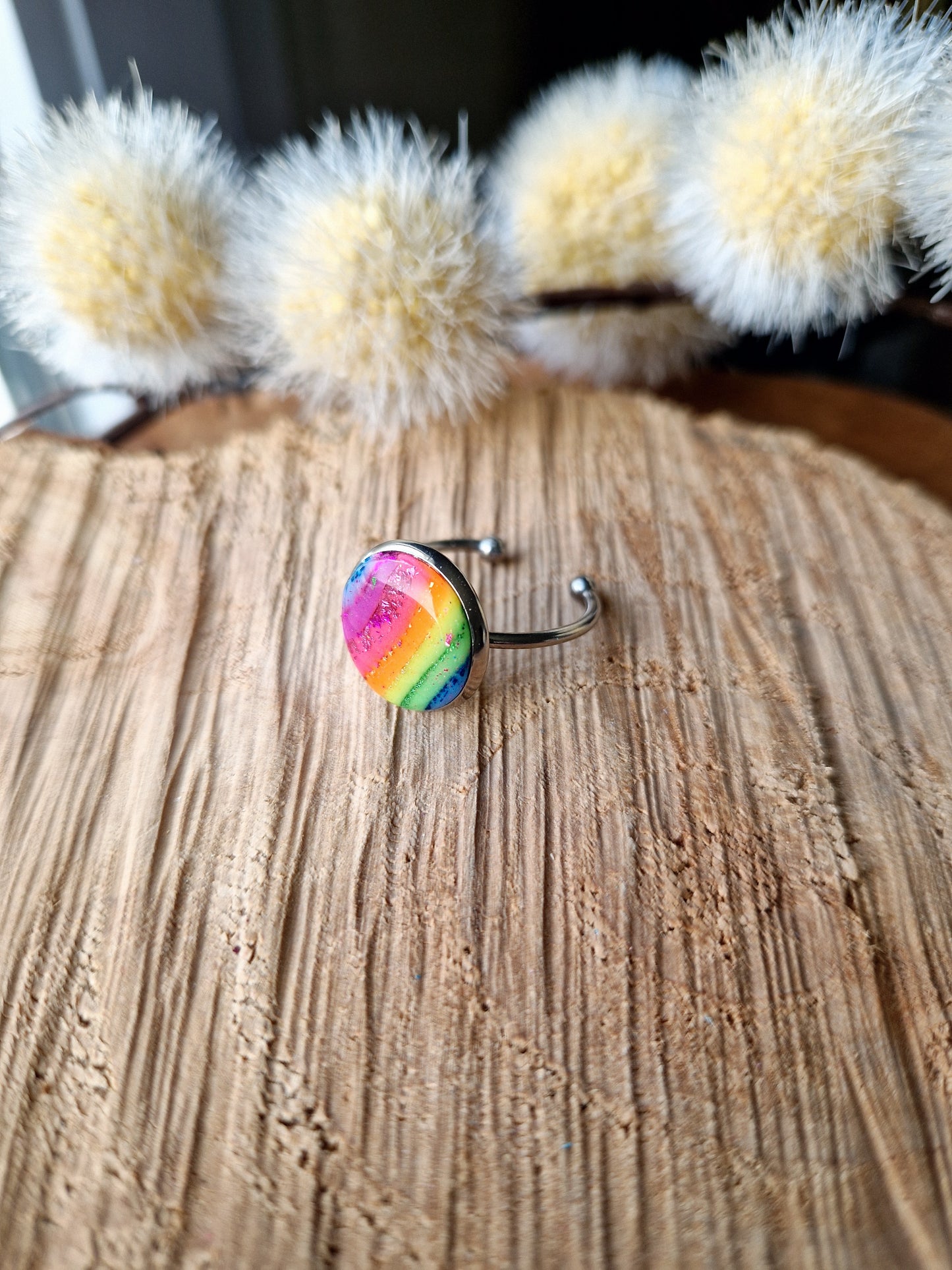 Bague ajustable Argent.