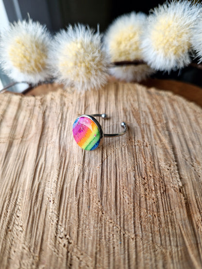 Bague ajustable Argent.