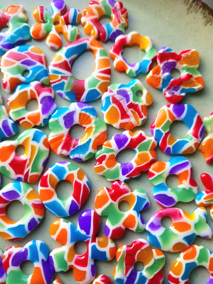 Pampilles "Bonbons acidulés 🍭" (sans créoles) finition brillante.