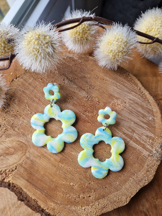 Boucles "Duo de fleurs 🌸 "