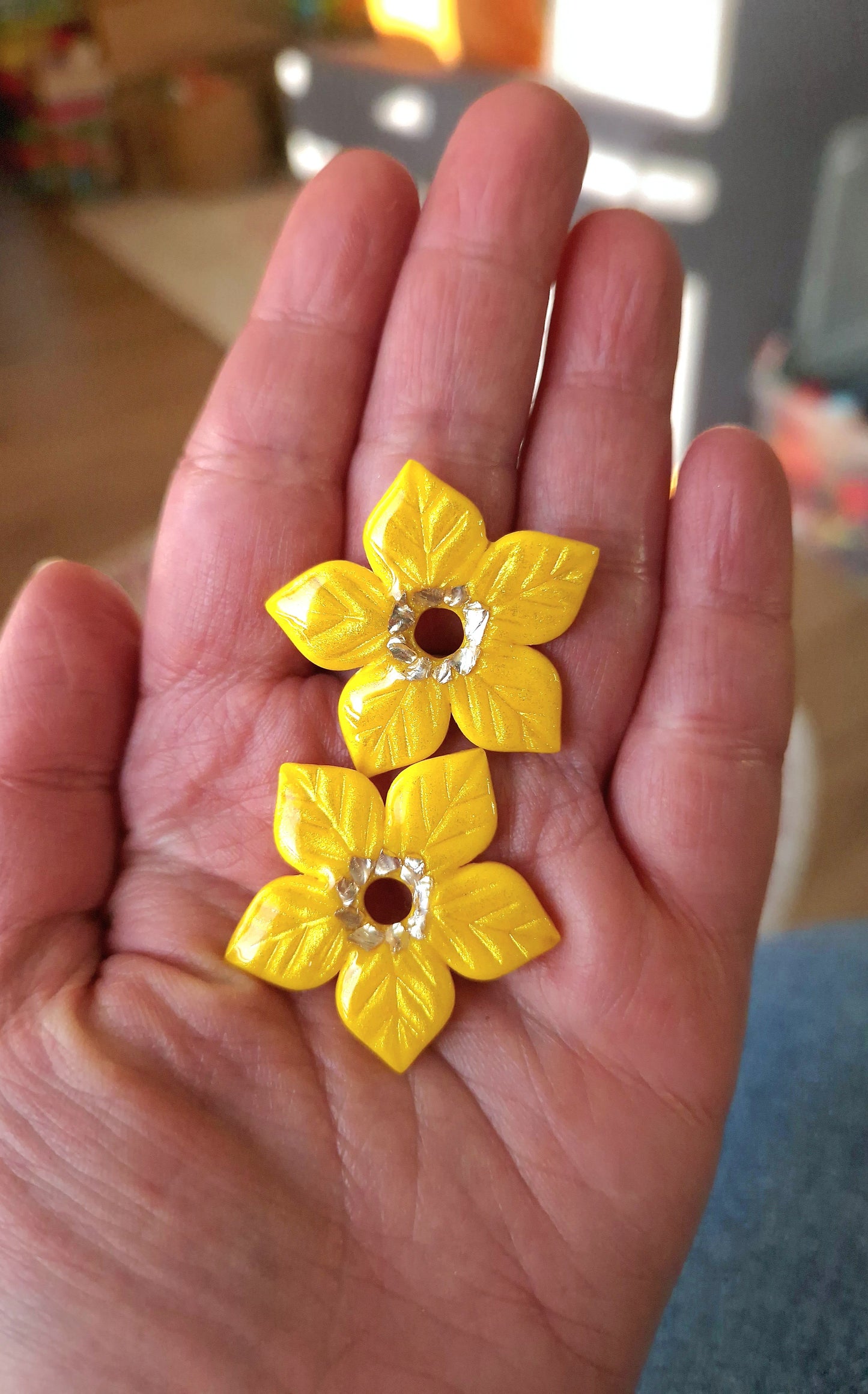 Pampilles "Fleurs de Noël" (sans créoles).