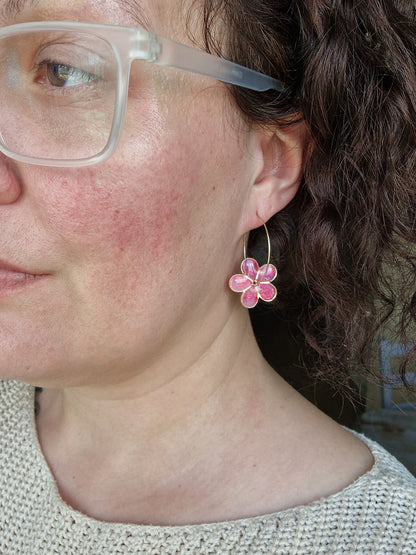 Boucles "Flora" marbrées 🩷💜