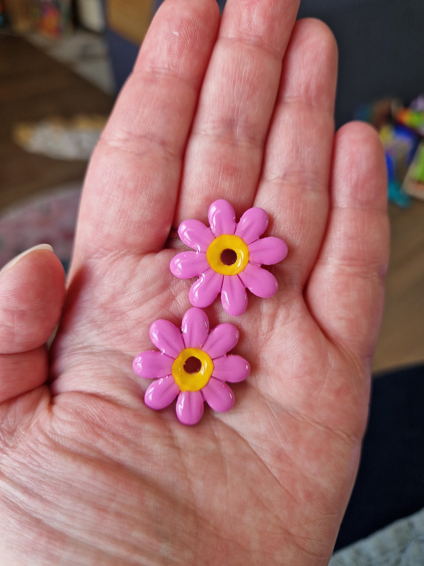 Pampilles "Pâquerettes 🌼" (sans créoles).