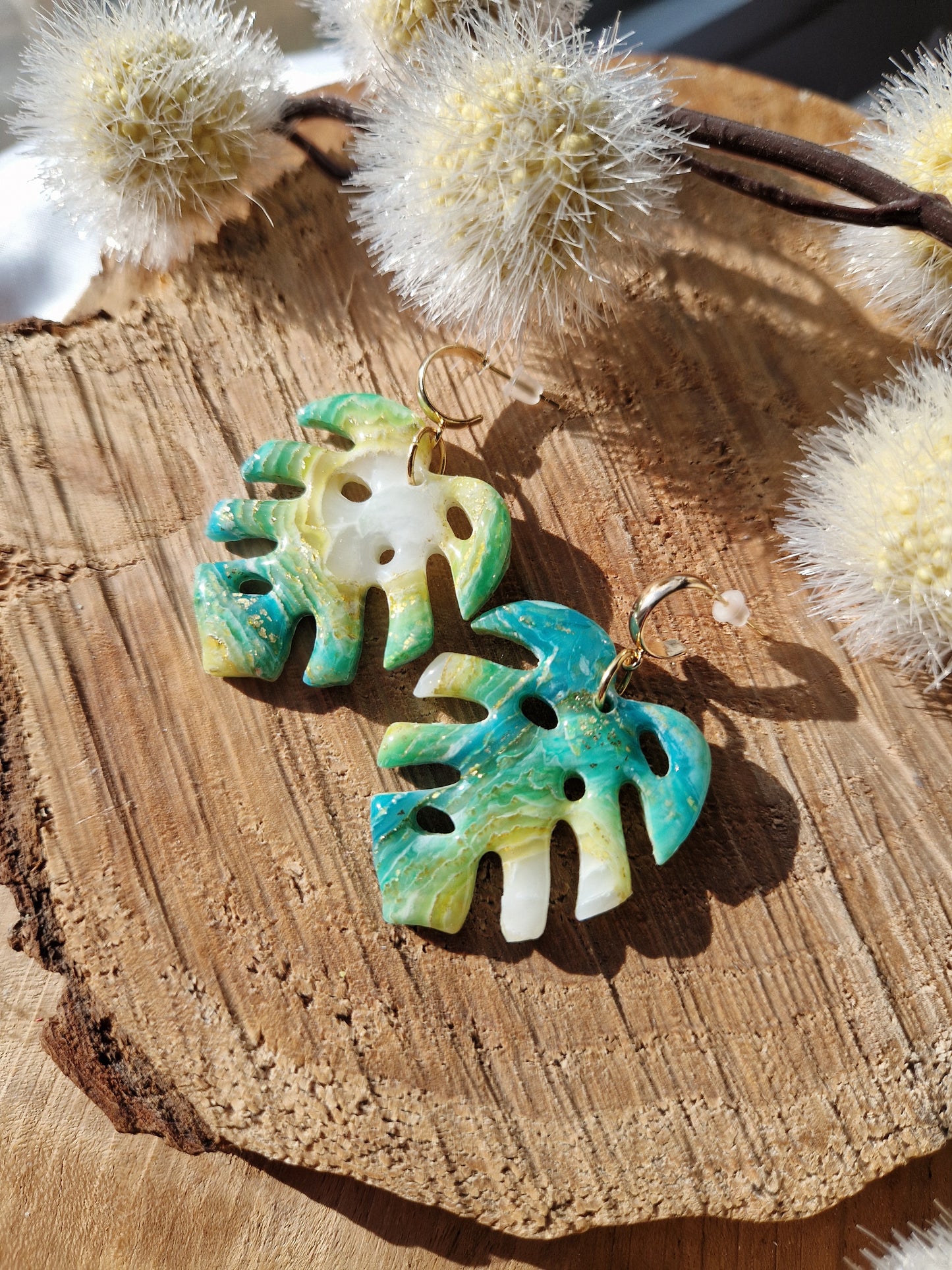 Boucles "Monstera"