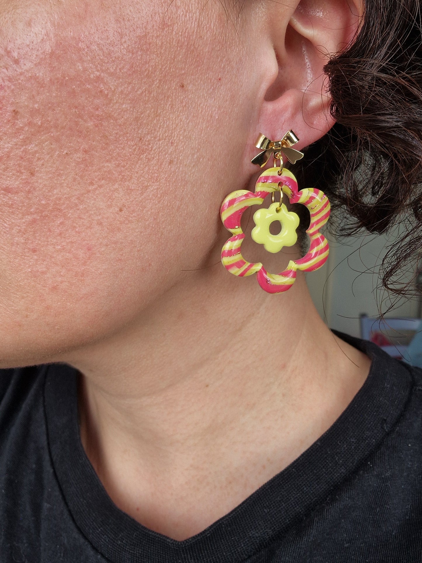 Boucles "Duo de fleurs 🌸 "