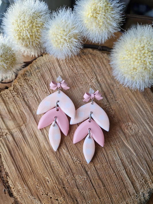 Boucles "Cléa" Vichy 🩷🎀
