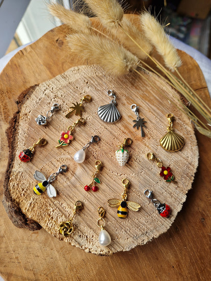 Charms breloque printemps / été 🐞🐝🐚🌸
