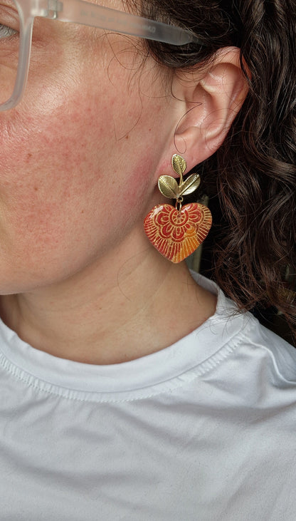 Boucles "Coeur mandala"