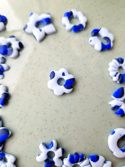 Minies pampilles "Léopard 🐆💙" (sans créoles).