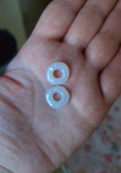 Minies pampilles "Opale ✨️" (sans créoles) finition brillante.