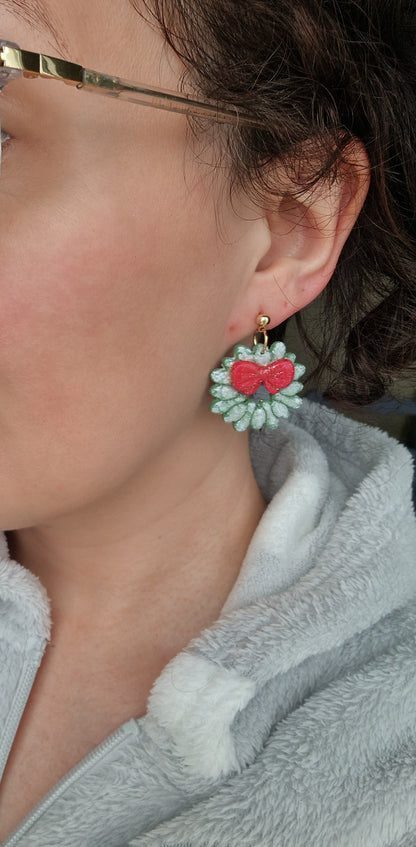 Boucles " Couronne de Noël"