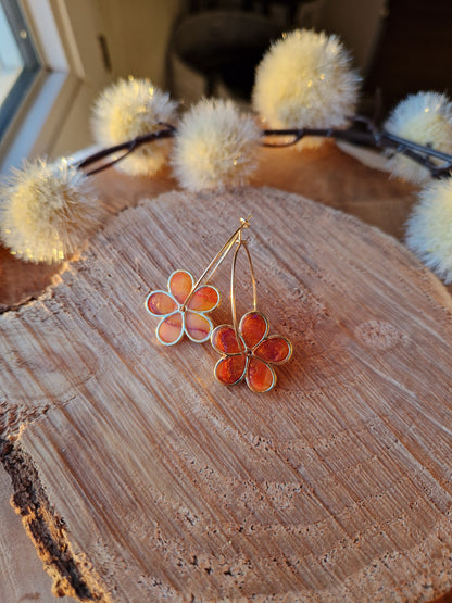 Boucles "Flora 🌸" Couleurs d'automne.